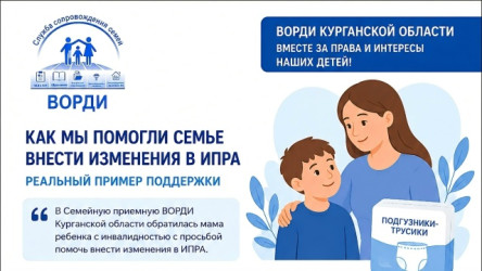 В Семейную приемную ВОРДИ Курганской области обратились с просьбой помочь внести изменения в индивидуальную программу реабилитации и абилитации (ИПРА)