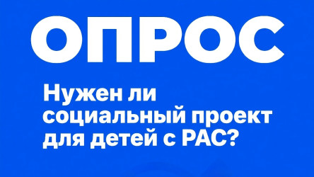 Опрос: нужен ли социальный проект для детей с РАС?